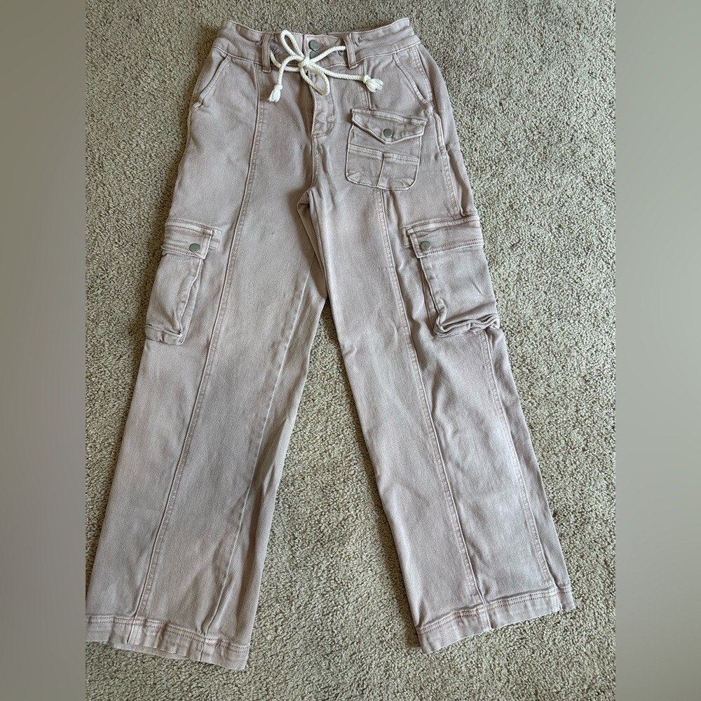 Women's Casual Cargo Pants - Light Pink (blush)
